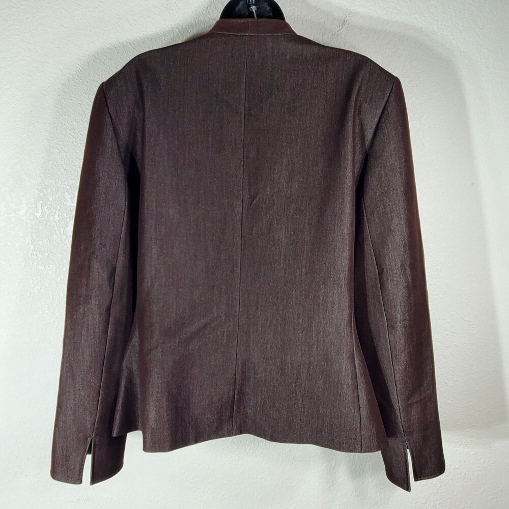 Le Suit Classic Brown Professional Women Blazer Jacket Size 18 Business Attire - Picture 10 of 12